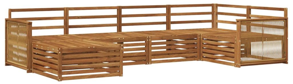 Outdoor-Sofagarnitur 6 pcs Natur
