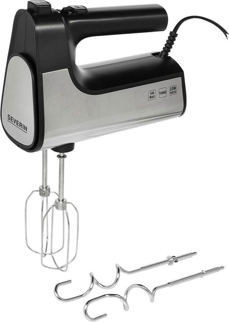 Severin HM 3841, Handmixer, Schwarz, Edelstahl, Schlagen, Produktbild 