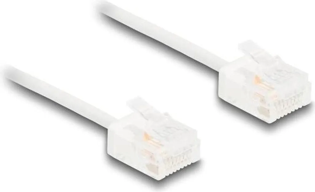 Cavo Ethernet Slim 1m Bianco Cat6 - Connettori Compatti RJ45 Gigabit