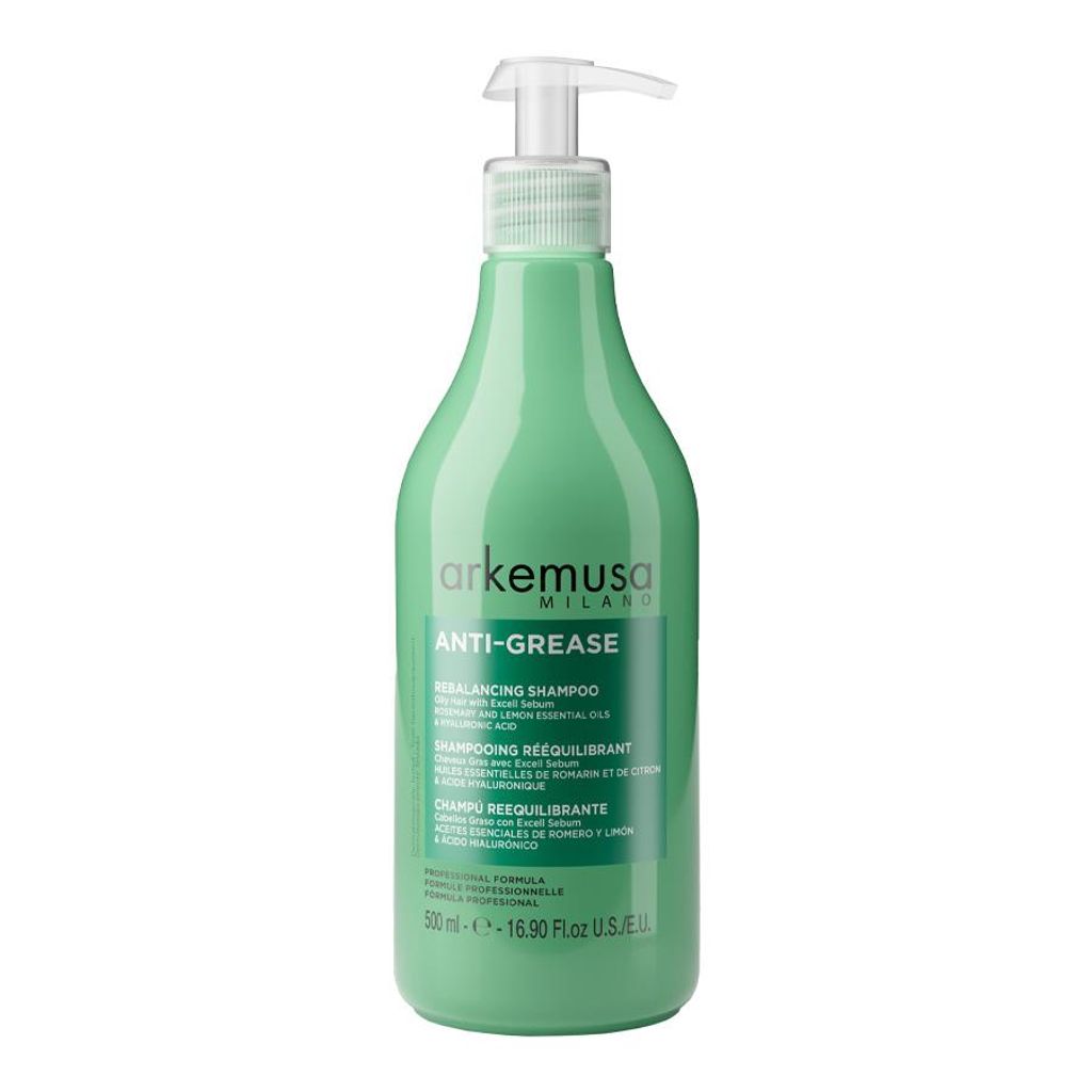 Arkemusa | Anti-Fett Shampoo - 500 ml - für fettiges Haar - reinigend - erfrischend - mit Rosmarinöl