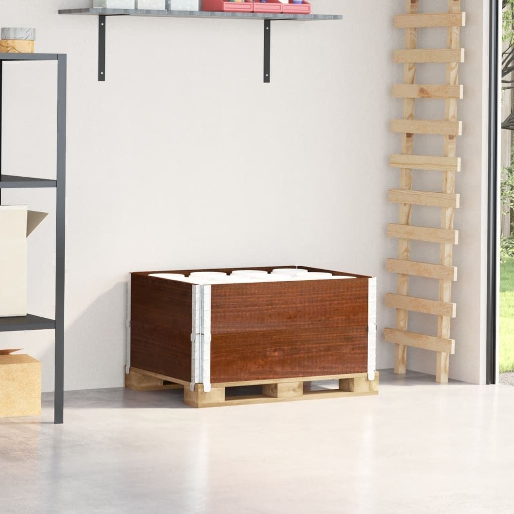 "im Angebot" Paletten-Aufsatzrahmen 2 Stk. Braun 80x60 cm Massivholz Kiefer - Gartenboxen CC17867