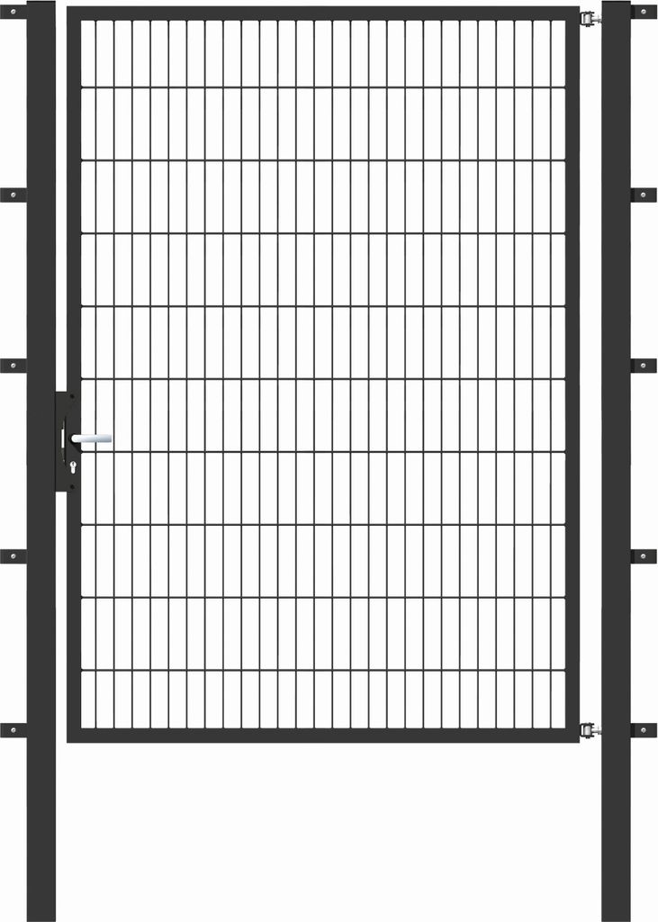 Alberts Einzeltor Flexo mit Zubehör, zum Einbetonieren, anthrazit, Breite 150 cm, Höhe 200 cm