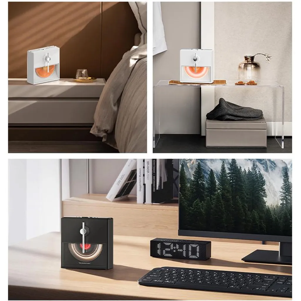 ZELURXX Enceinte Bluetooth Blanche - Double Haut-parleur 5W Son à 360° - 9