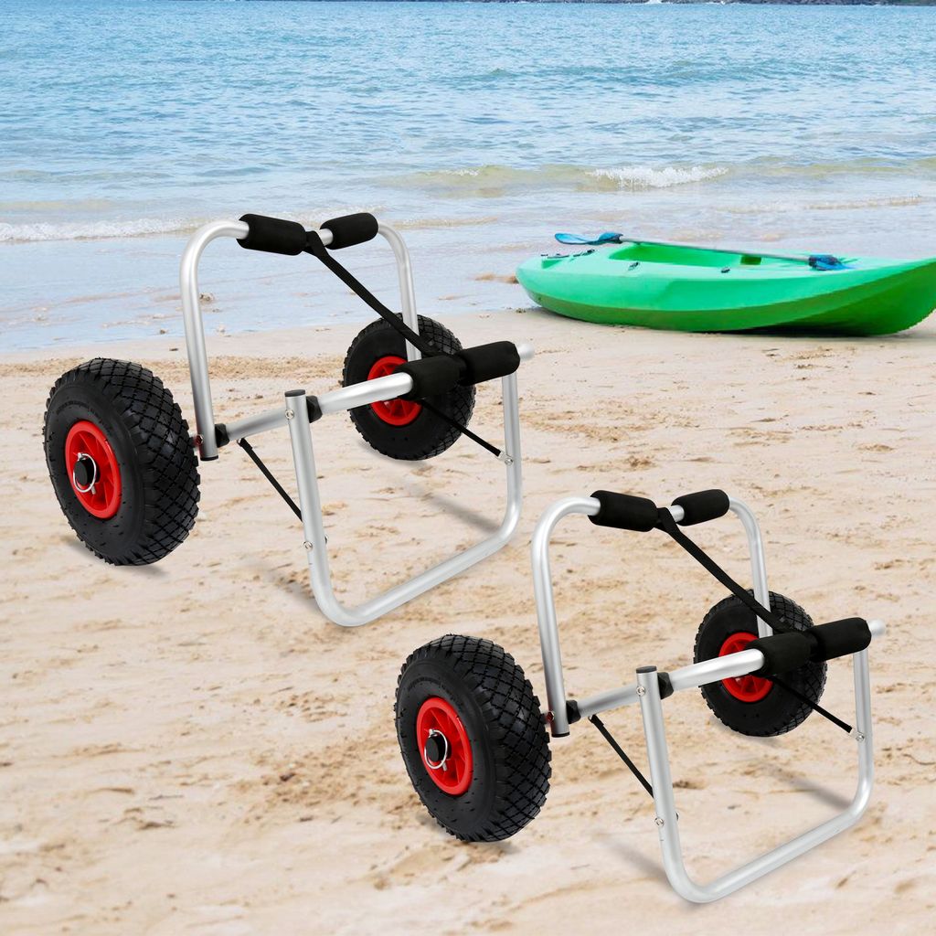 Hengda Kajakwagen Kanuwagen Surfwagen Aluminium Kajak Kanu Bootstrailer Alu 2pcs