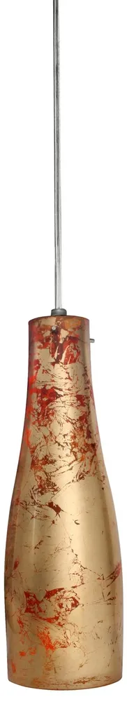 Lampe BOTTLE à suspendre rouge doré - Douille E27 - Style