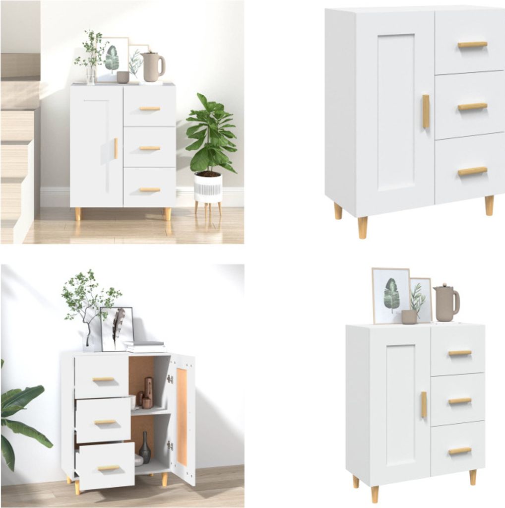 vidaXL Sideboard Weiß 69,5x34x90 cm Holzwerkstoff - Sideboard - Sideboards - Schrank - Aufbewahrungsschrank