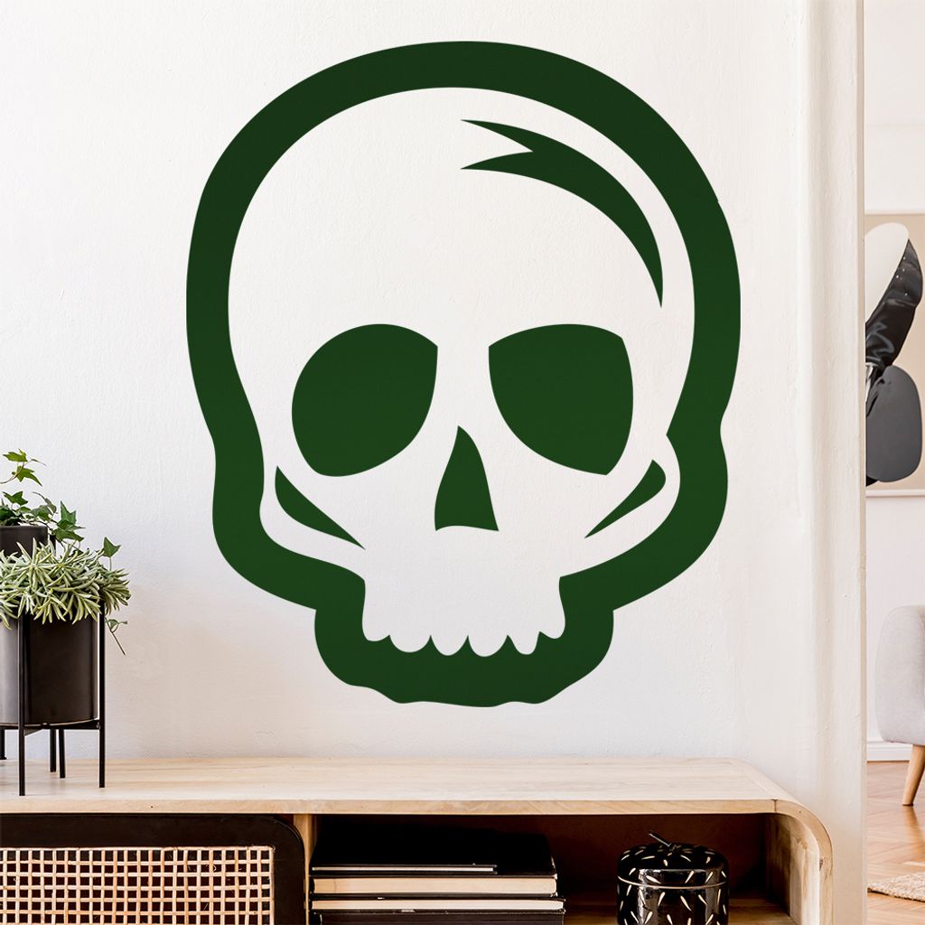 Totenkopf Schädel Skull Wandtattoo Wandaufkleber Wall Sticker - Dekoration, Küche, Wohnzimmer, Schlafzimmer, Badezimmer