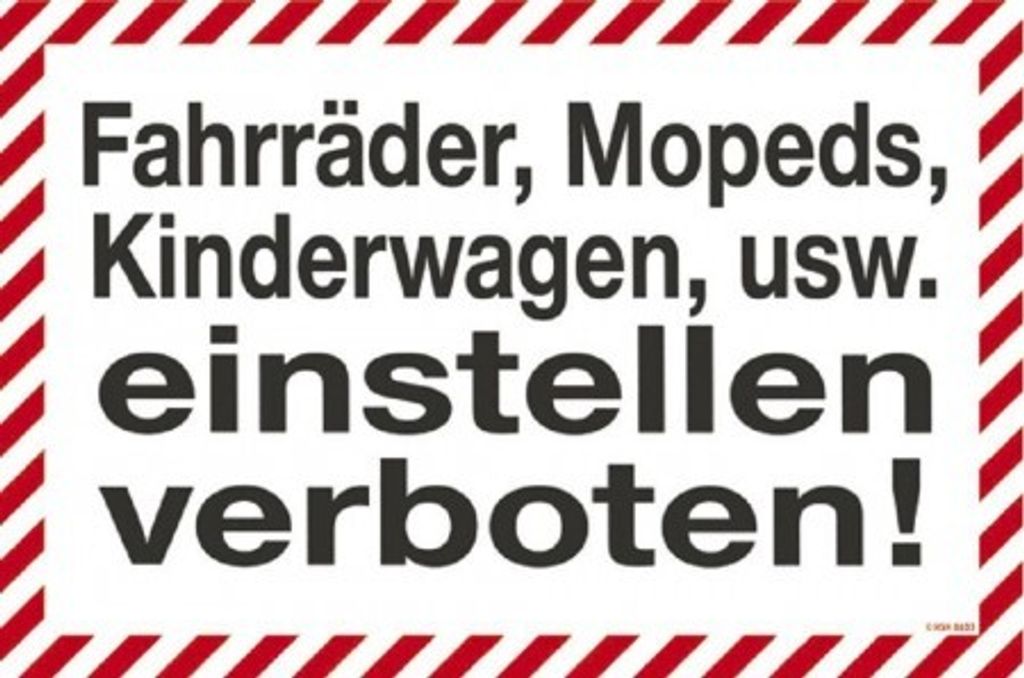 Verbotsschild - Fahrräder, Mopeds... verboten - 308633 - Gr. ca. 30 x 20cm