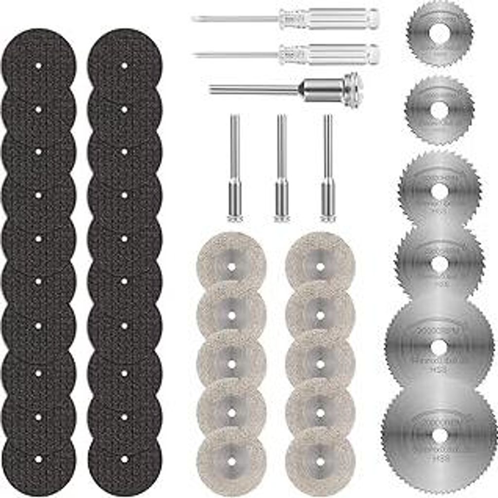 Flintronic Schneidräder, 43Pcs Sägeblatt, Kreissägeblatt , Trennscheiben Set für Dremel Zubehoer für Holz, Plastik, Aluminium und Dünnen Blec...