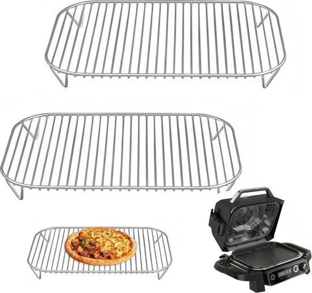 Accessoires 7-en-1 friteuse à air chaud - Double grille inox durable