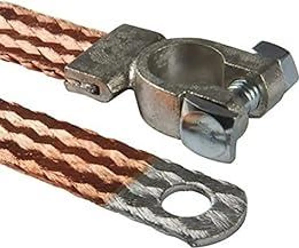Cavo Massa AUPROTEC 200mm Rame Puro 21mm² con Morsetto Batteria