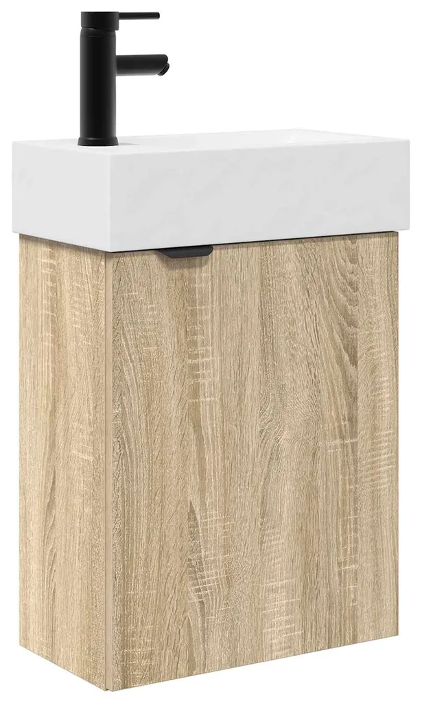 Meuble de rangement salle de bain vertical chêne Sonoma vidaXL