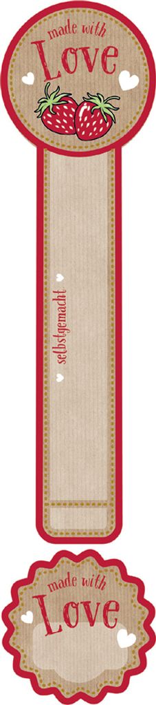 AVERY Zweckform ZDesign Frischesiegel "Made with Love" 30 Etiketten