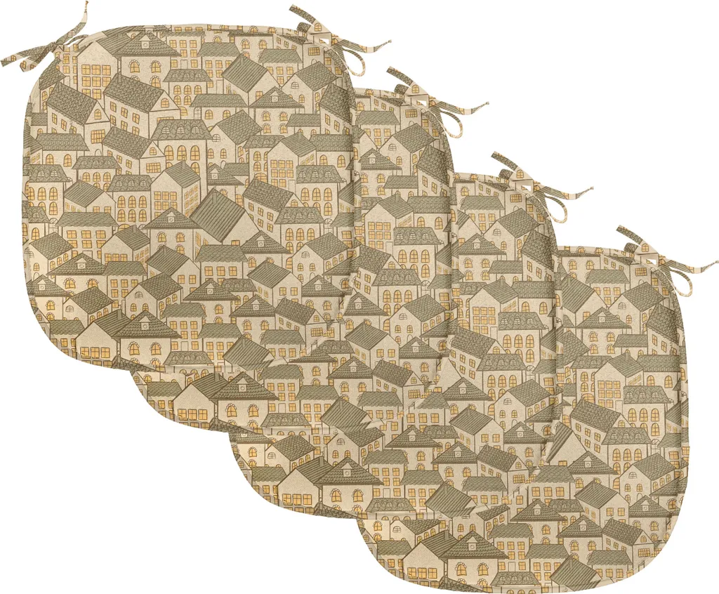 Coprisedia ABAKUHAUS Set 4 Pezzi - Design Retrò Impermeabile 40x40