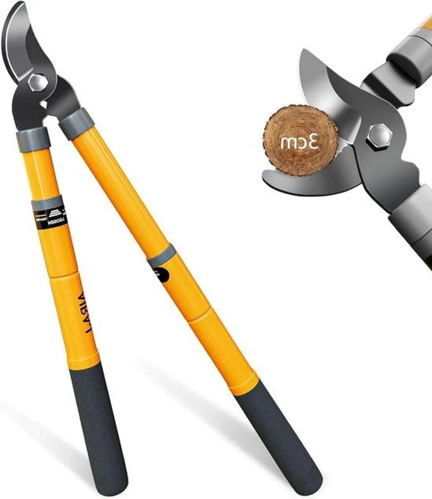 Sécateur télescopique 42-61 cm à lames affûtées et manches ergonomiques