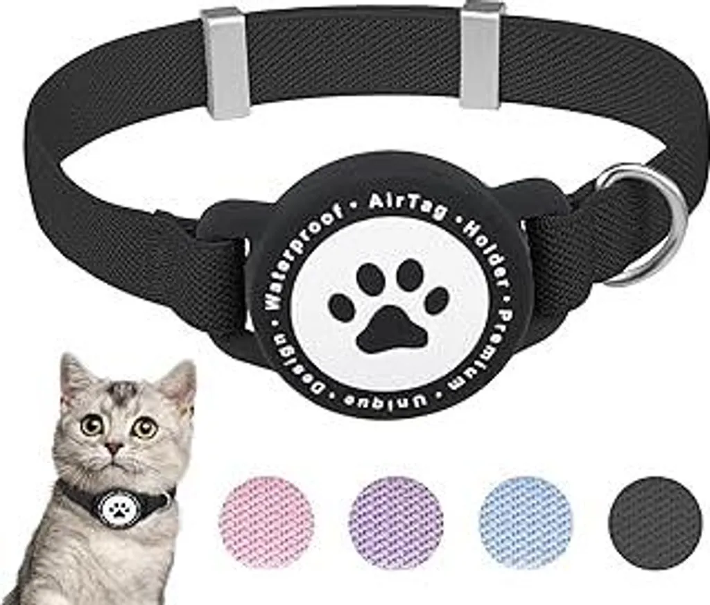 Collare Morbido AirTag per Gatti: Il Massimo Comfort in Nero