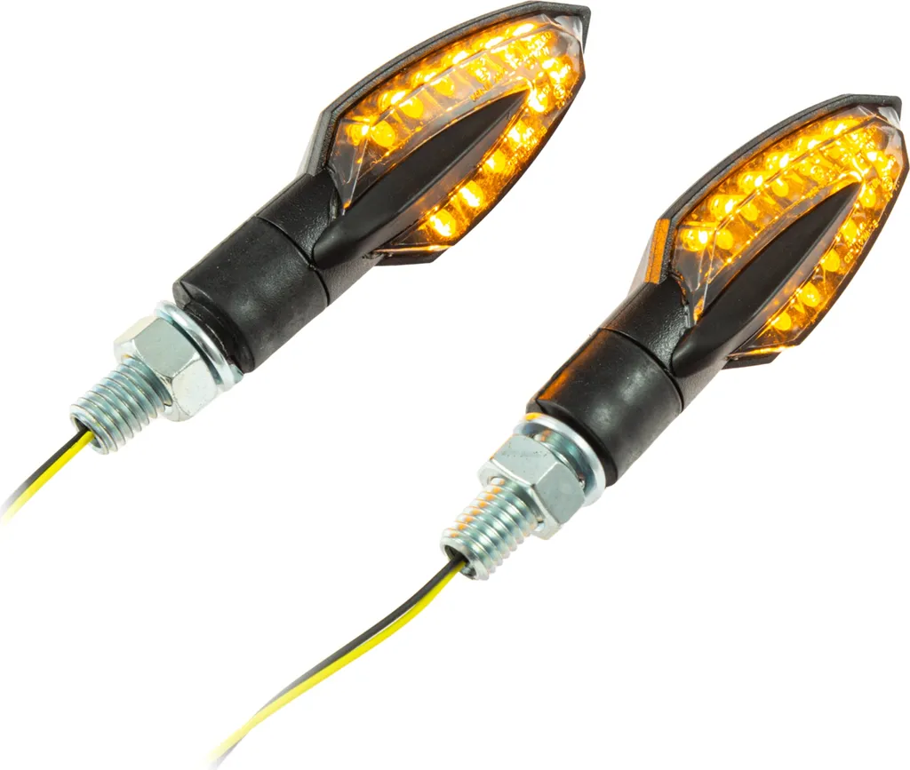 Indicatori Direzione LED M8 Sliver Black - Coppia Frecce Omologate