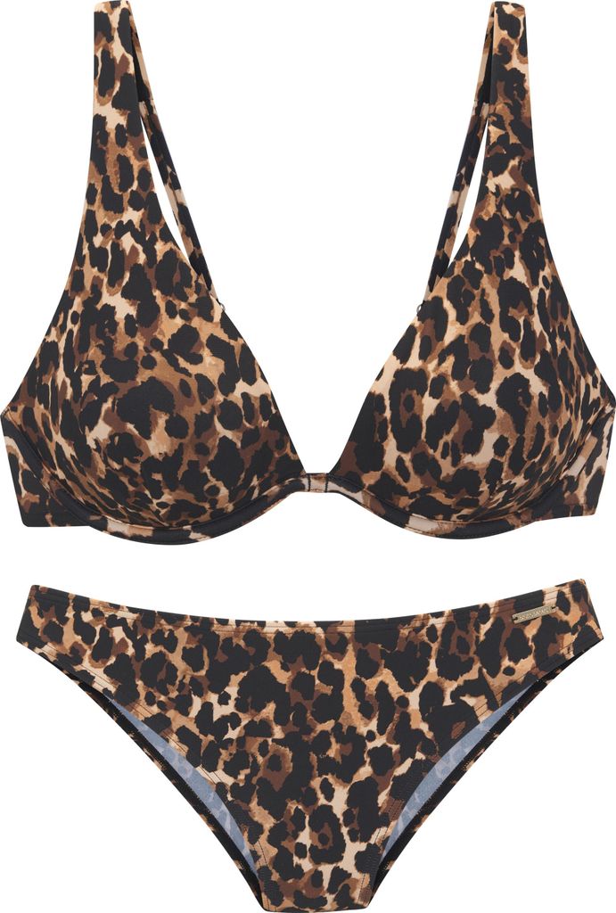 Bruno Banani Bügel-Bikini leo bedruckt Größe 36 Cup E