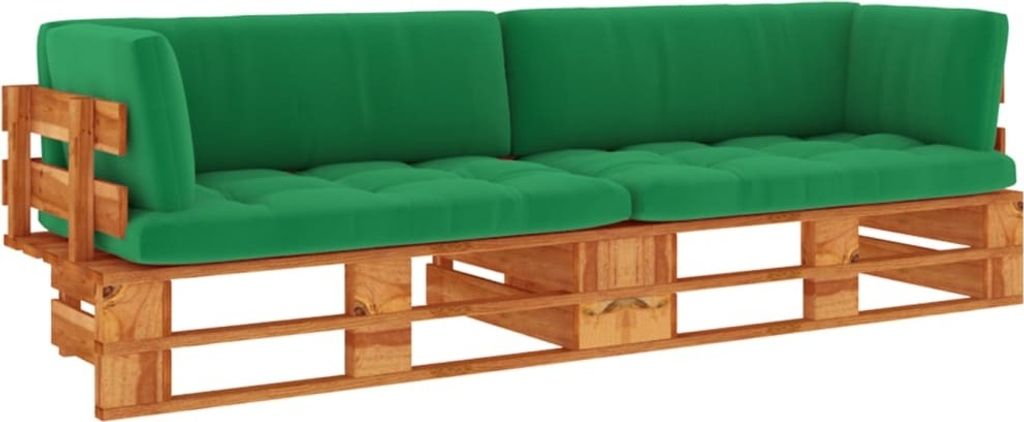 2-Sitzer-Palettensofa Honigbraun Imprägniertes Kiefernholz