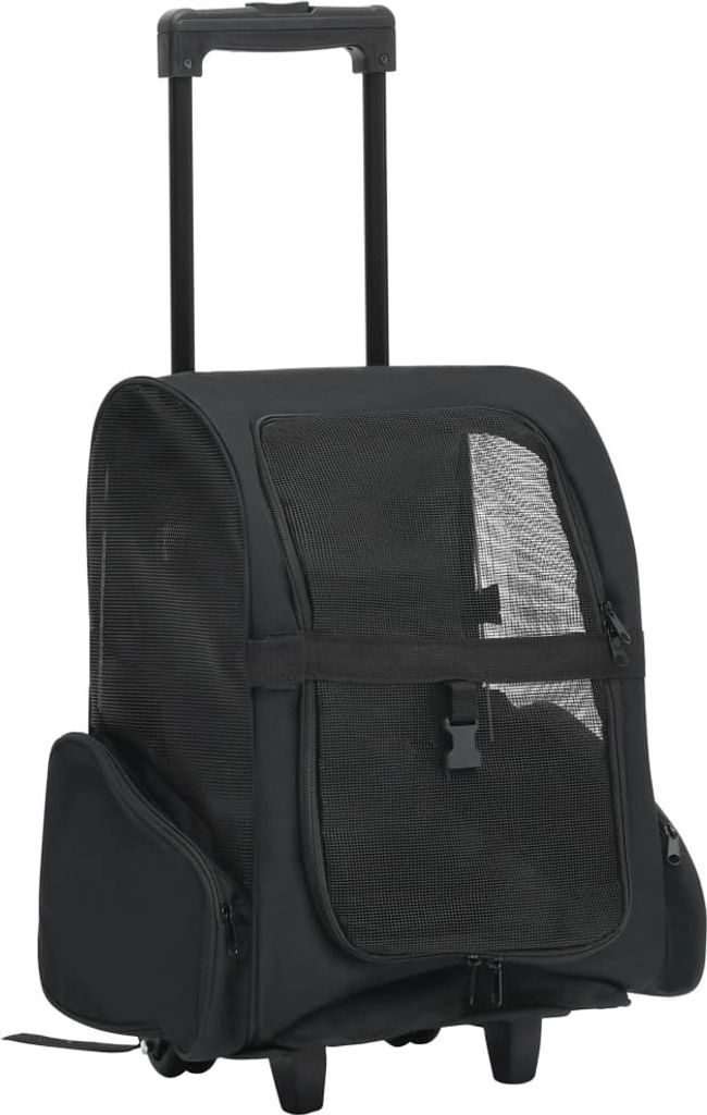 Trolley für Haustiere 3-in-1 Faltbar Schwarz Produktbild 
