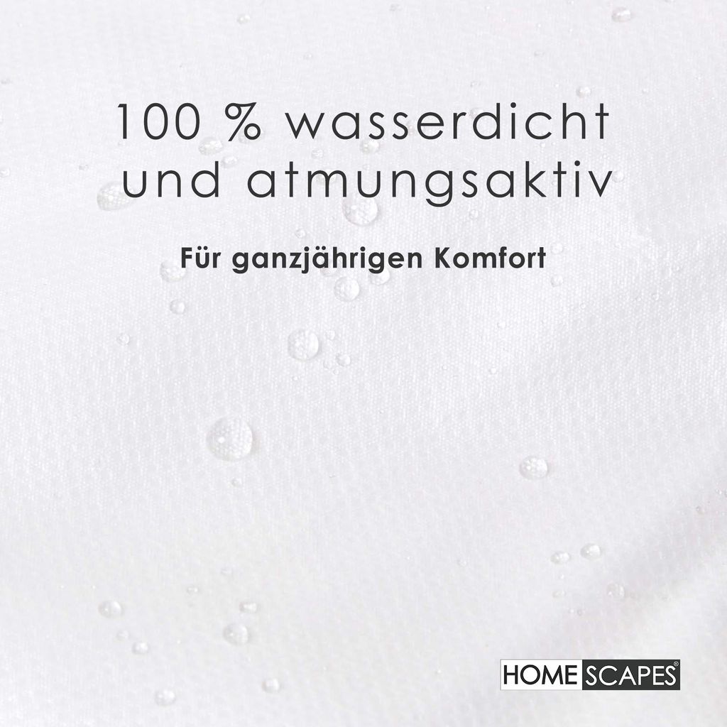 HOMESCAPES Wasserdichter Bettdecken-Schonbezug - 135 x 200 Produktbild 3