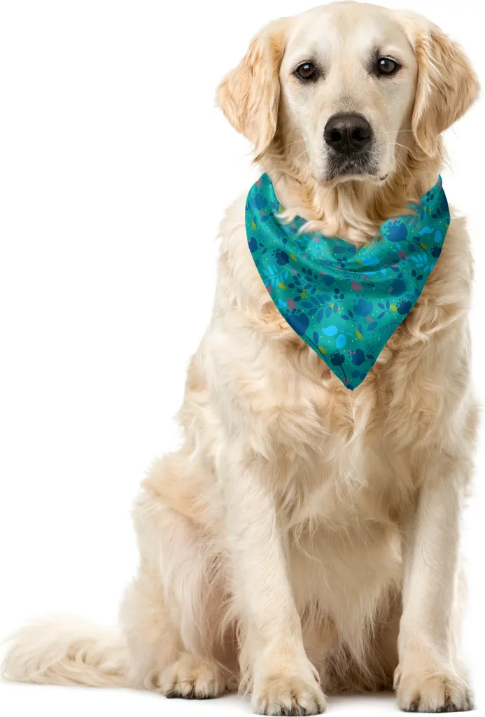 Accessori Cani Vintage: Bandana ABAKUHAUS Blu Verde Acqua 40x40