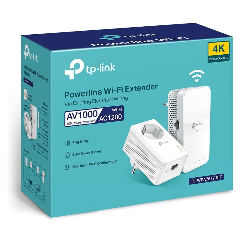 TP-Link AC1200 AV1000 Gigabit WLAN Powerline Adapter Kit Produktbild 