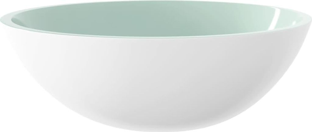 vidaXL Umyvadlo skleněné 50x37x14 cm bílé Obrázek produktu 