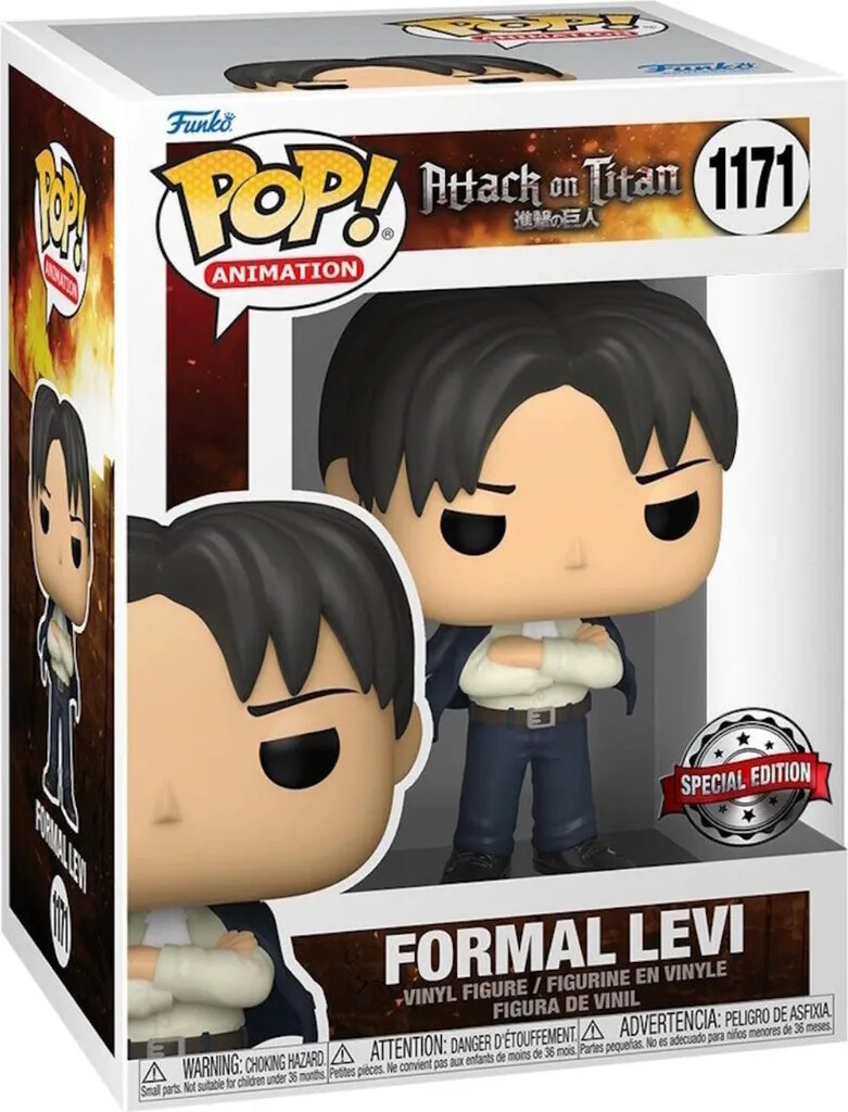 Figurine Pop L'Attaque des Titans Levi en Costume 1171 - Édition Spéciale