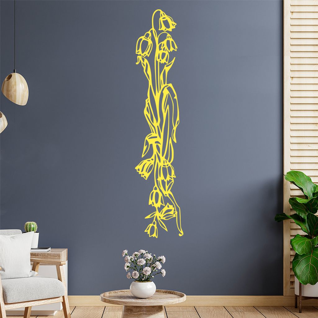 Blumen - Ranken Wandtattoo in 6 Größen - Wandaufkleber Wall Sticker - Dekoration, Küche, Wohnzimmer, Schlafzimmer, Badezimmer