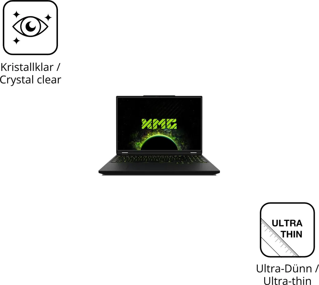 XMG Apex 16 Max Screen Protector 2-Pack | dipos Claro Ultra-Clear - 5