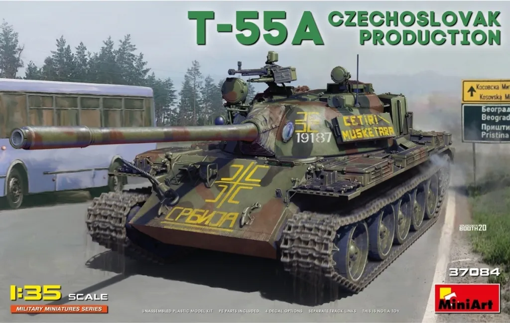Char T-55A MiniArt 1:35 Production tchèque Maquette plastique ultra détaillée