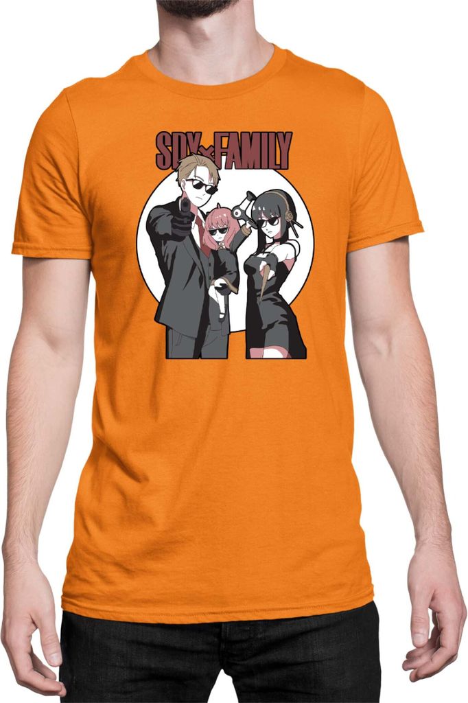 Herren T-Shirt Japan Anime Manga Family X Spy, Man 2XL / Orange