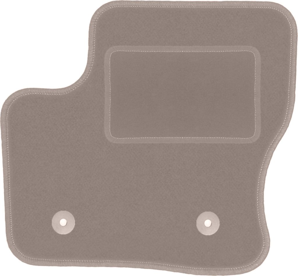 Fahrerfußmatte Velours beige passend für Ford Transit Connect FL (2017-, Lieferung) – mit Befestigungen – passgenau