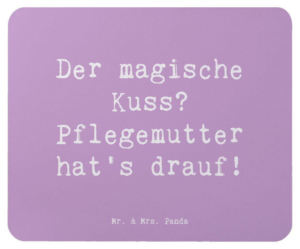 Mr. & Mrs. Panda Mauspad Spruch Pflegemutter Kuss - Produktbild 