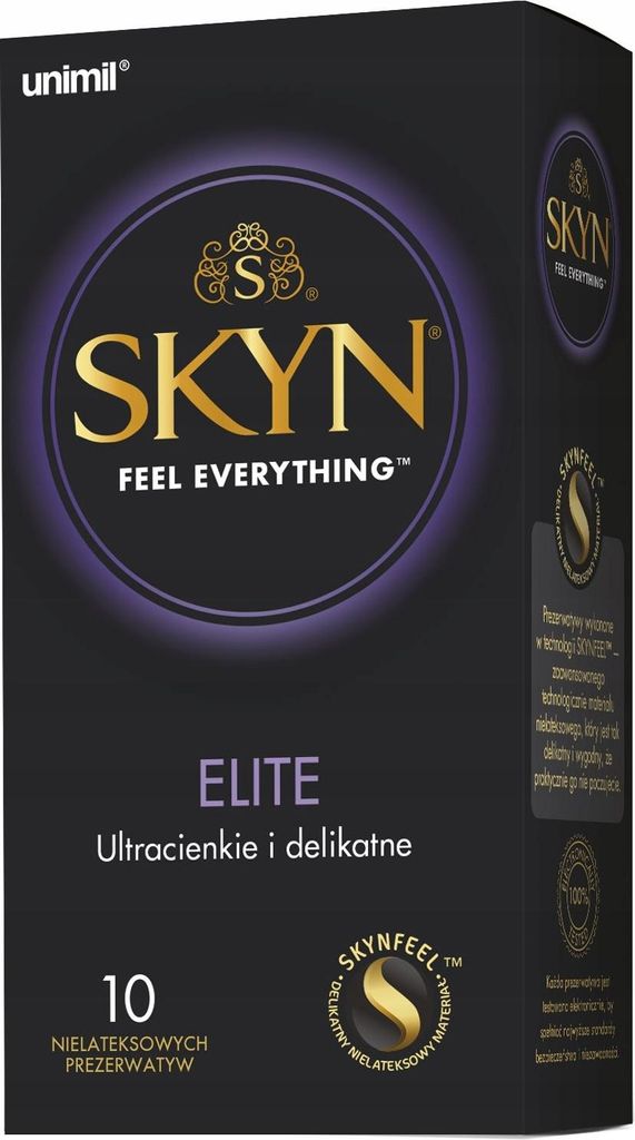 A box of SKYN Elite condoms.