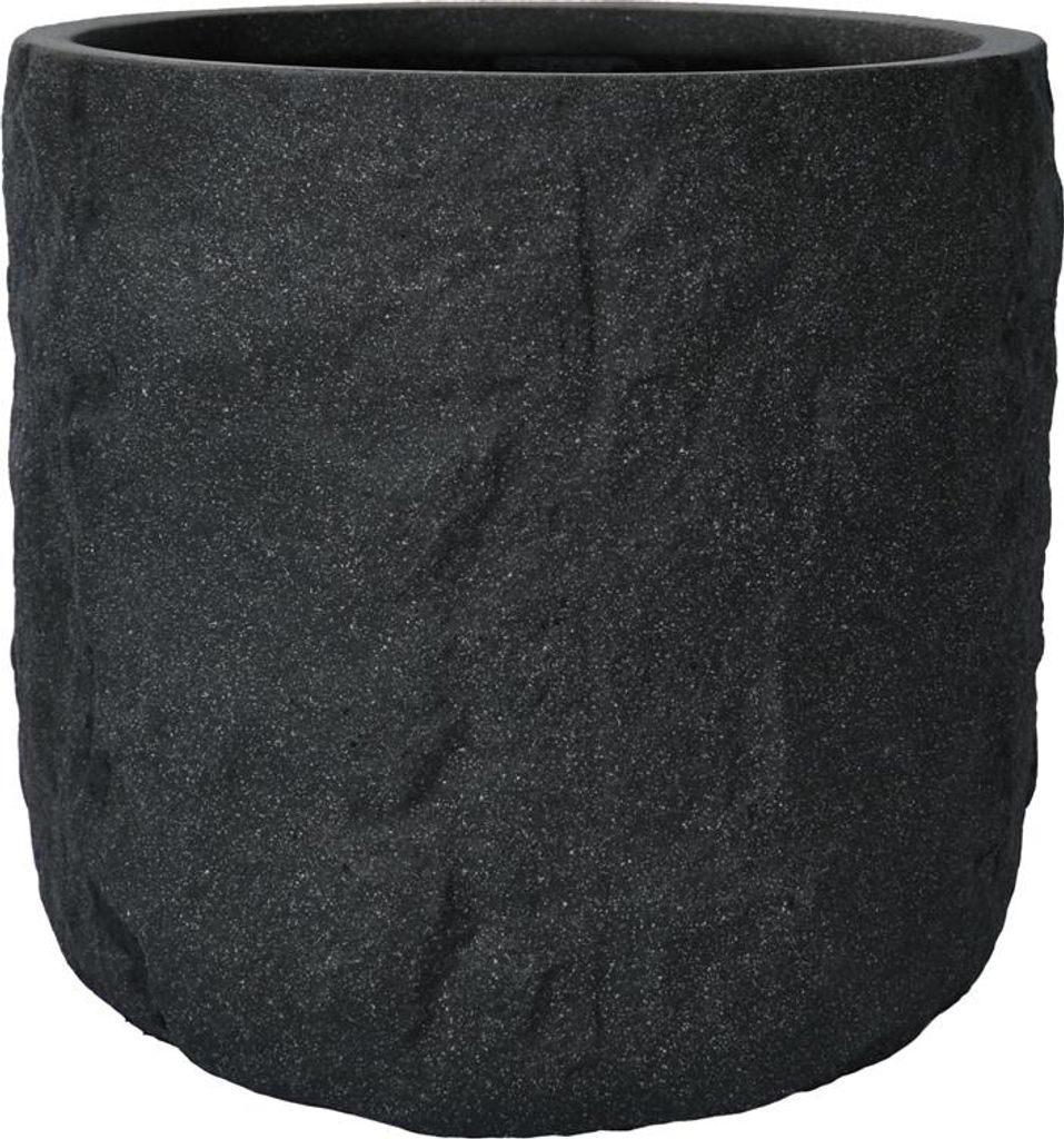 Pflanzgefäß The Rock Pflanzkasten Blumenkasten 36x33 cm Steinoptik Anthrazit
