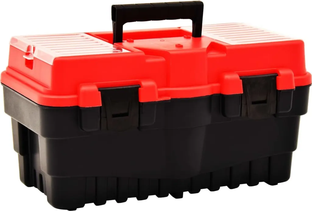 Boîte à outils 46 cm rouge : stoppez le désordre avec ce coffret plastique