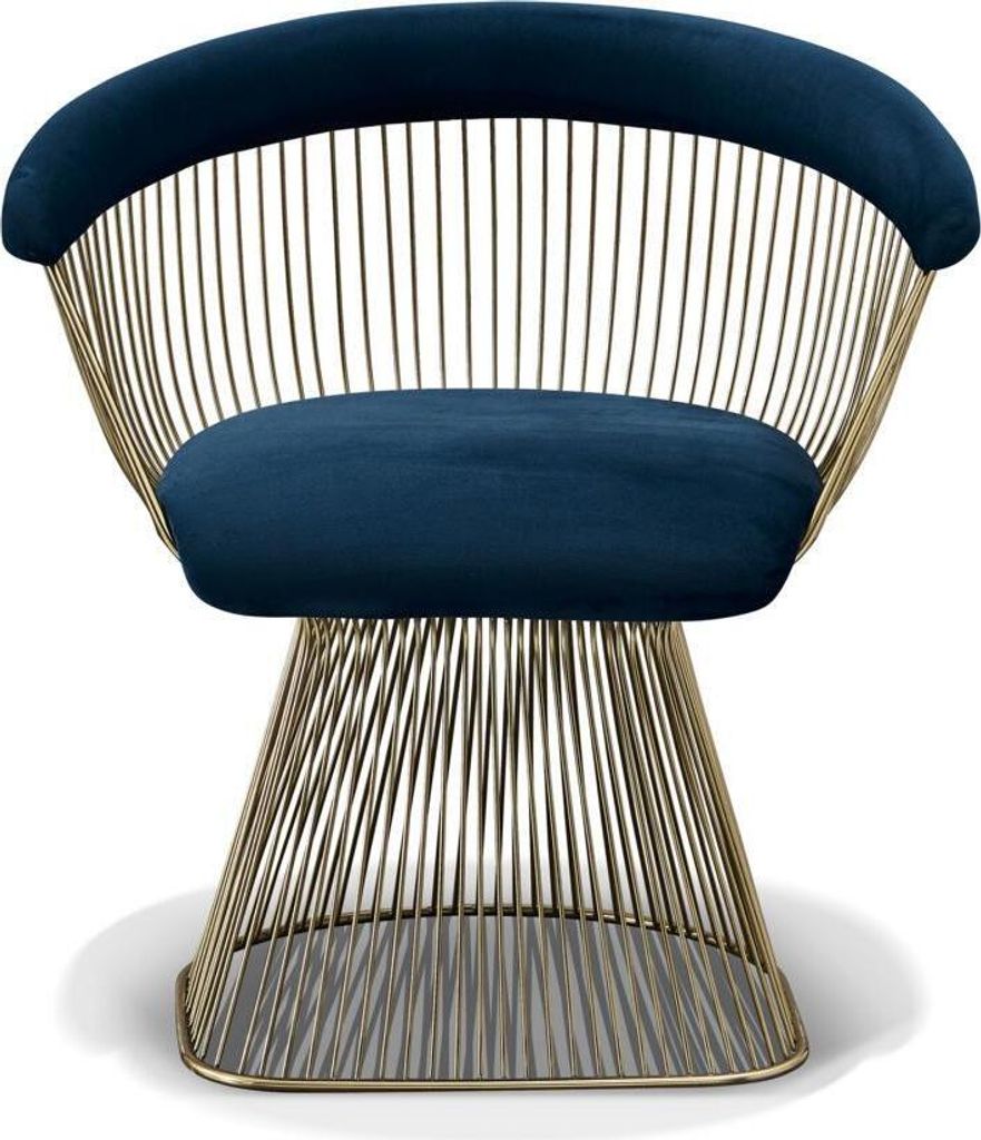 Luxus Stuhl Polster Cocktail Relax Lounge Club Stühle Möbel Design Sessel Blau