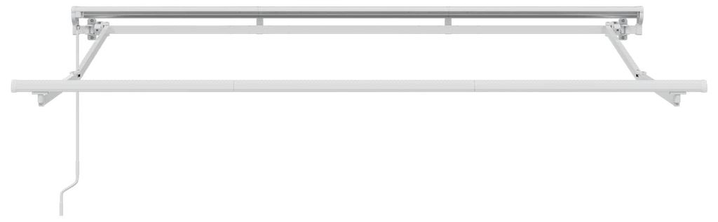 vidaXL Manueller Markisenrahmen Verstellbar Weiß 3 x 2,5 m Stahl