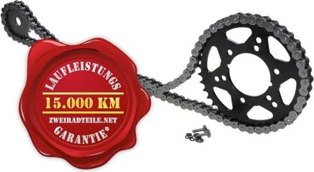 Kettensatz für Kawasaki EN500 Vulcan C1-C10 1996-2005 X-Ring verstärkt "16 zu 43"