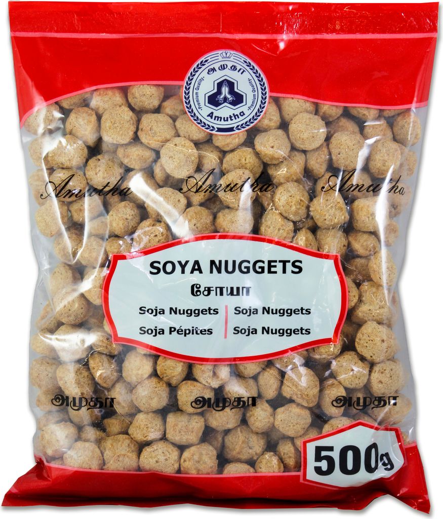 Amutha Soya Nuggets 500g | Fleisch Alternative | Soja Nuggets, Granulat, Geschnetzeltes