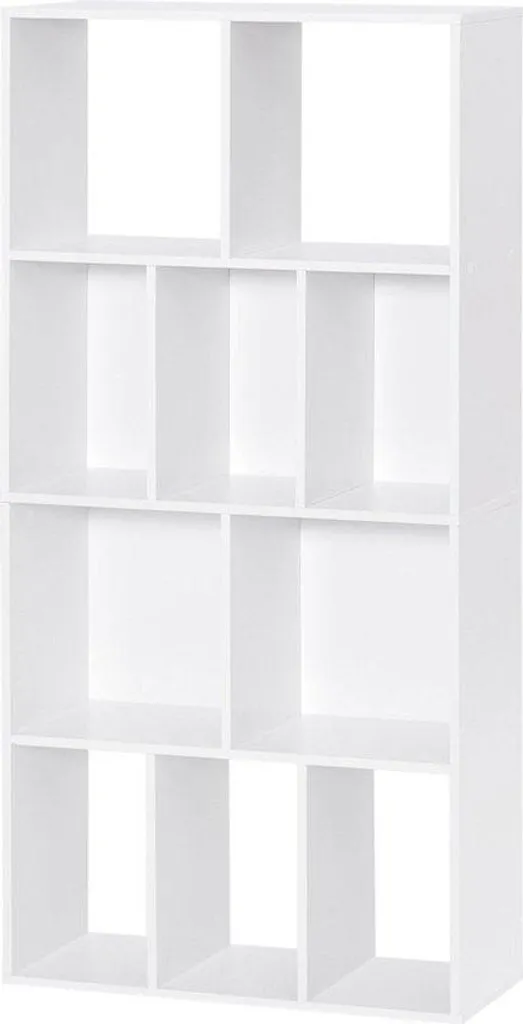 Bibliothèque pour livres et déco blanche - Étagère murale fine 60 x 120 cm