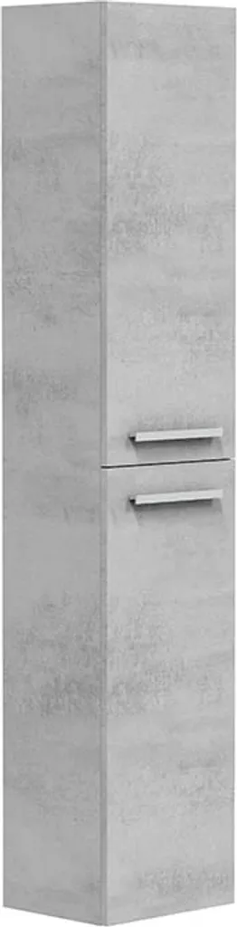 Rangement mural pour petite salle de bain ATHENA gris béton 30x150x25 cm