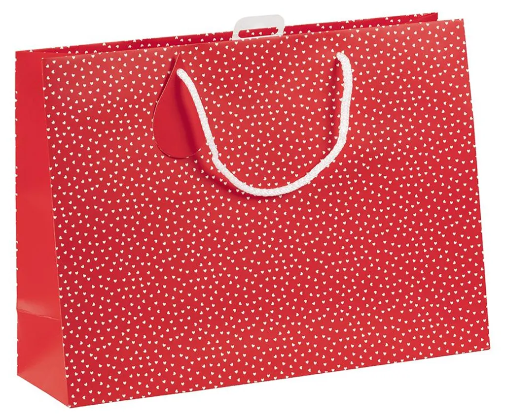 Pochette Cadeau Amore Clairefontaine avec Cœurs et Poignées Cordons
