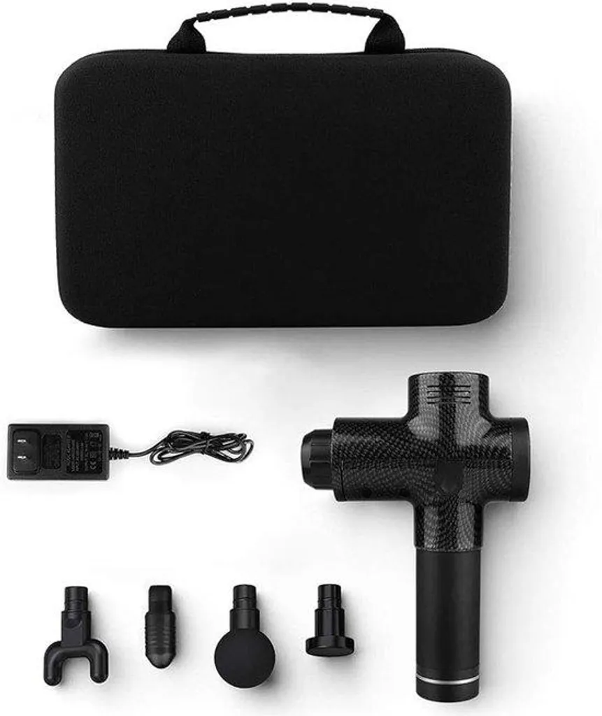 Pistolet de massage 30 niveaux de réglage et thérapie avec 6 têtes