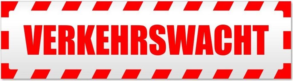 Kiwistar Verkehrswacht gestreift Magnetschild Schild magnetisch - 60cm Rot - Magnetfolie für Auto PKW Kfz