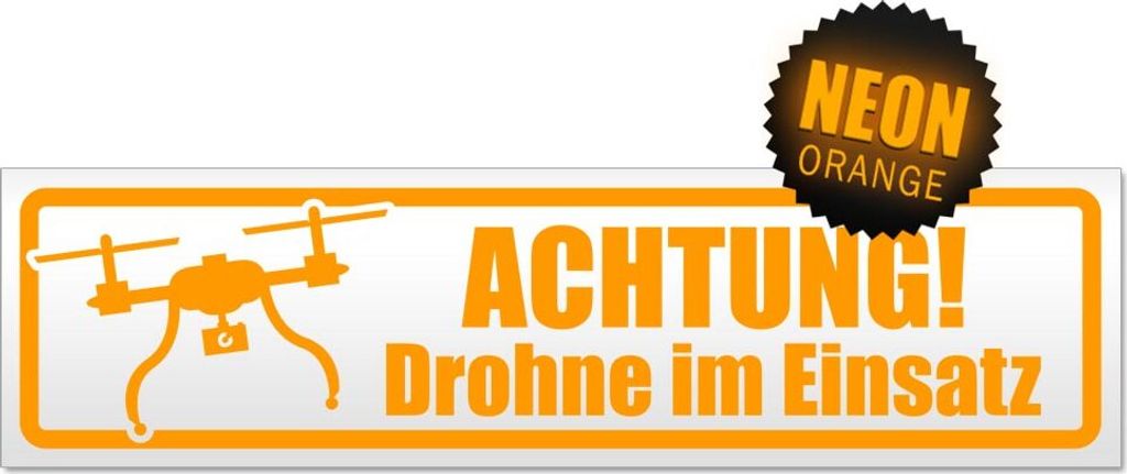 ACHTUNG Drohne im Einsatz Magnetschild Schild magnetisch