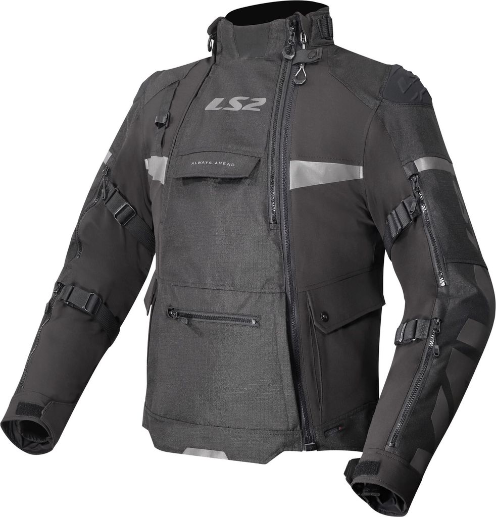 LS2 X-Master wasserdichte Motorrad-Textiljacke, schwarz, Produktbild 