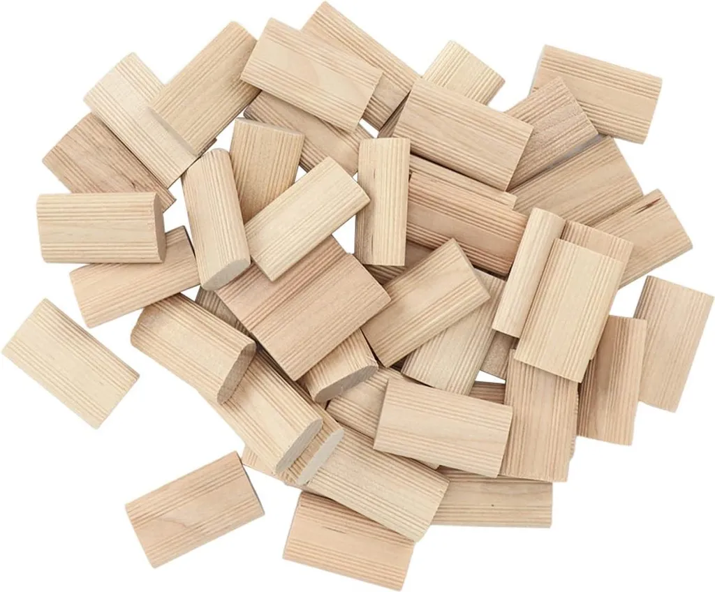 50 Tenons Domino 8 x 40 mm en hêtre massif pour assemblage bois précis